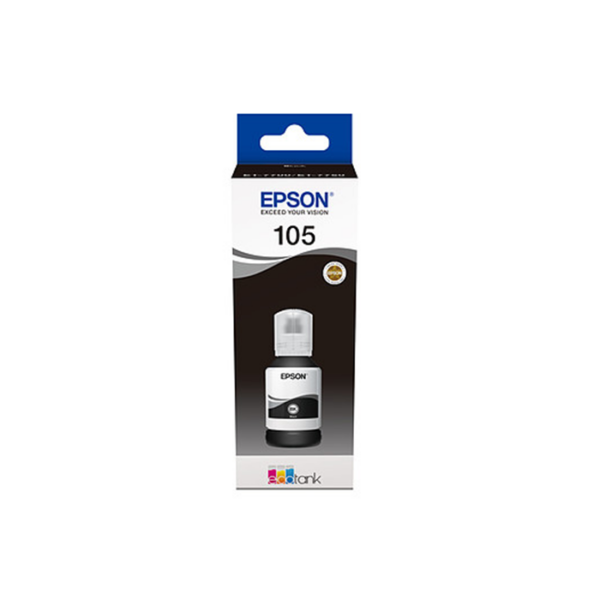 Bouteille d'encre pigmentée noire d'origine Epson 105 - C13T00Q140