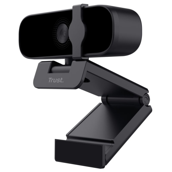 Webcam Trust Tanor FullHD 1080p USB - Autofocus - Champ de vision diagonal de 79° - Microphone intégré - Cache de confidentialité - Noire